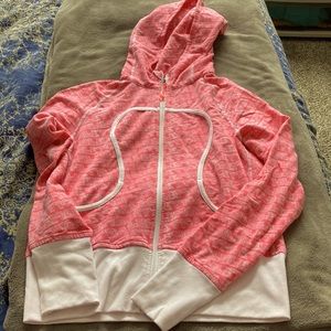 Lululemon Pink Logo Zip up sz 6